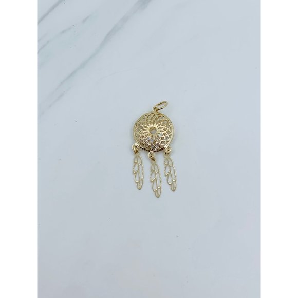 ❤️ 14k solid gold women pendant dream catcher - Atrapasueños